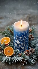 christmas decoration with candle