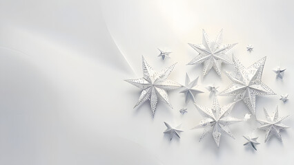 Silver snowflake on white, Christmas celebration