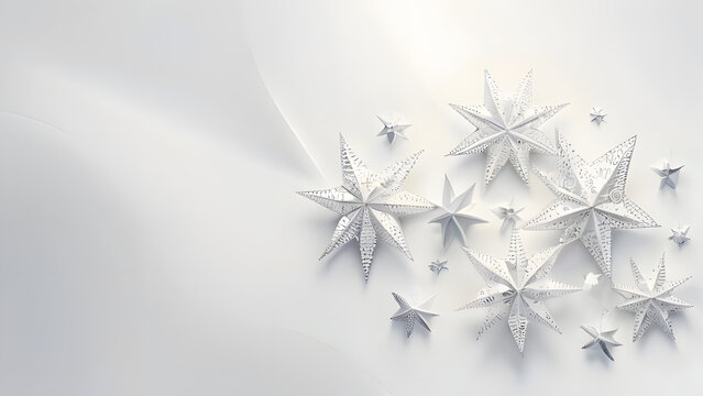 Silver snowflake on white, Christmas celebration