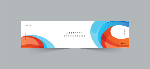 Modern abstract background linkedin banner template