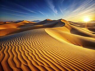 desert sand dunes at sunrise national park