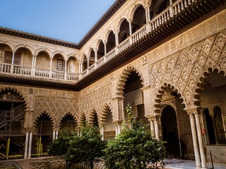 Obraz premium Real Alcazar in Seville. Patio de las Doncellas