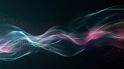 Obraz premium A long, colorful wave of light is shown in the image