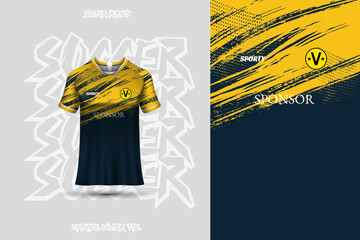 Naklejka premium Football jersey design template, suitable for jersey design, background, poster.