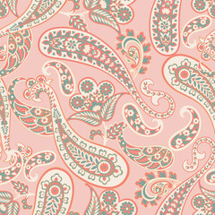 paisley seamless asian textile pattern
