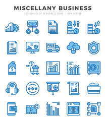 Set of Miscellany Business icons. Vector Illustration.
