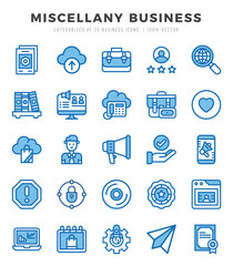 Miscellany Business icons set for website and mobile site and apps.