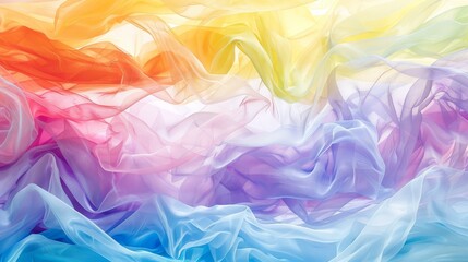   A multicolored backdrop with smoke rising from both the top and bottom edges