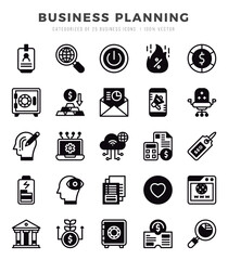 Business Planning. Lineal Filled icons Pack. vector illustration.