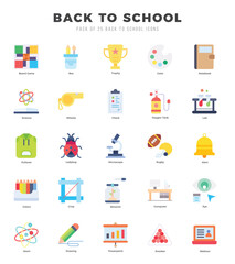 Back To School icon pack for your website. mobile. presentation. and logo design.
