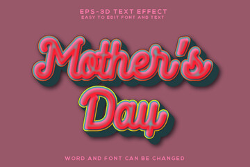 Mother's day 3d text