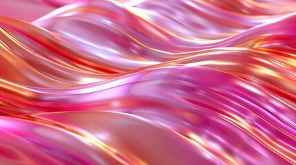 Obraz premium a pink and gold wave overlaying a pink and white background, with a red center