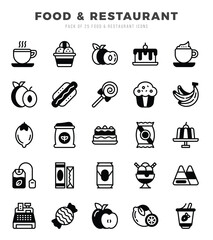 Food and Restaurant icons set. Vector illustration.