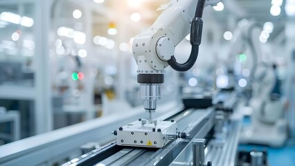 Future industry advancements in smart manufacturing and intelligent automation with emerging technologies. Concept Smart Manufacturing, Intelligent Automation, Emerging Technologies