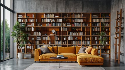 Glorious Home library High definition photography creative wallpaper