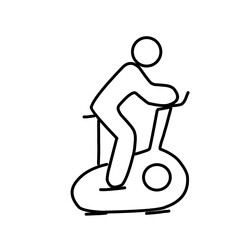 Bicycle rider vector line