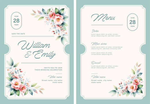 Minimal Wedding Invitation Set