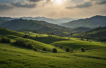 Obraz premium landscape with mountains and sky