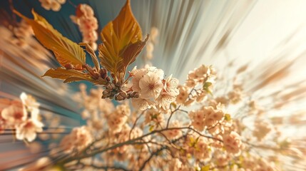 A beautiful spring flowering branch