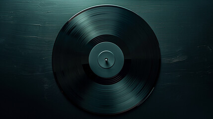 vinyl record  on dark background