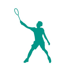 Badminton player silhouette color