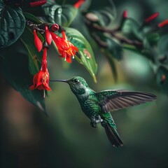 hummingbird in flight Generative AI