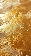 Gold foil showing a smooth surface and complex texture