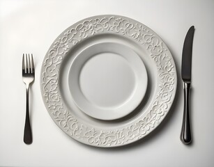 Place Setting with Knife Fork and Plate