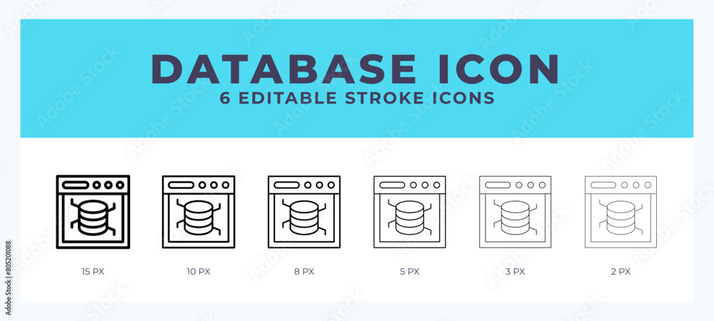 Poster database line icon vector illustration. trendy styles.