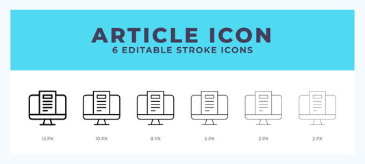 Article line icon. For web. And mobile app. Vector illustration.
