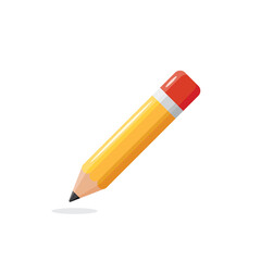 Pencil icon in flat style. Office supplies vector illustration on isolated background. Writing sign business concept.