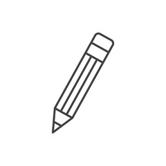 Pencil icon in flat style. Office supplies vector illustration on isolated background. Writing sign business concept.