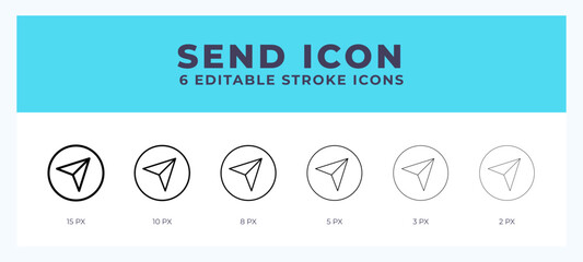 Send line icon illustrations with editable strokes.