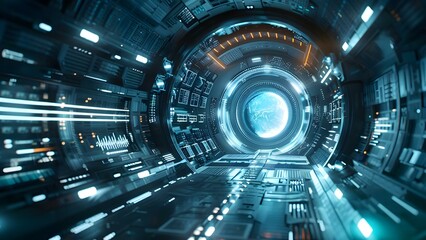 Versatile Sci-Fi Futuristic Material Background for Space Exploration. Concept Science Fiction, Futuristic, Material Background, Space Exploration, Versatile