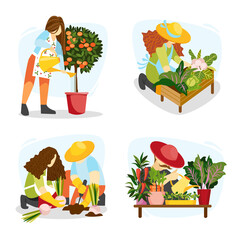 An image showcasing people diligently tending to seedlings, cultivating the soil, and planting various vegetables in a lush garden. The scene exudes a sense of community, growth.