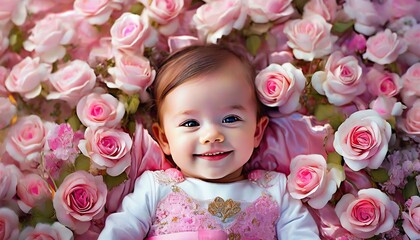 Fototapeta premium girl with flowers