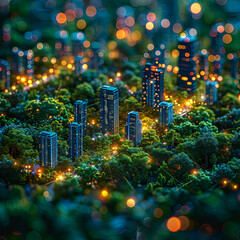 Digital city with high speed information and power grid.