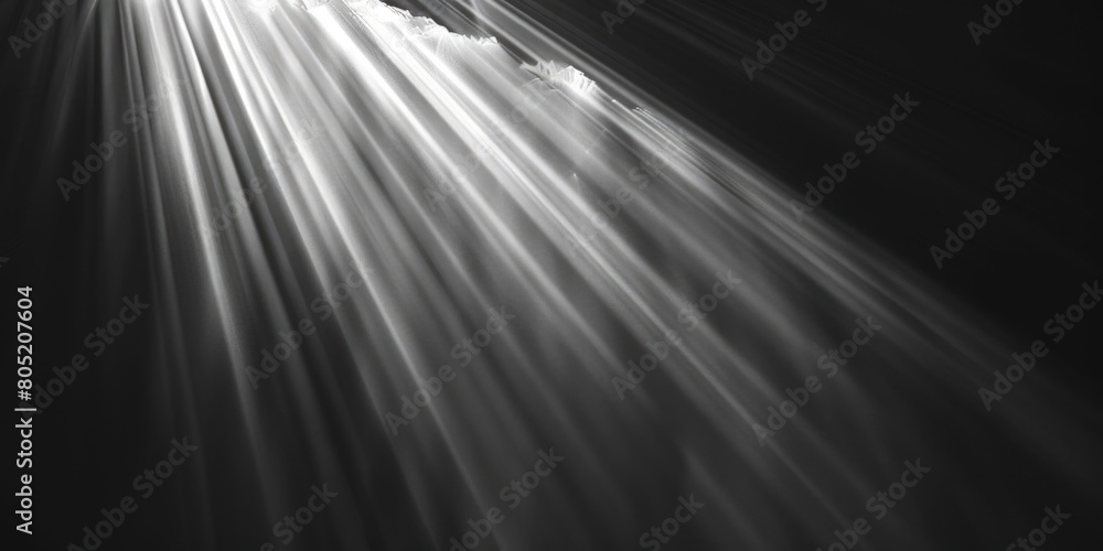 Poster sun rays breaking through clouds, suitable for various projects