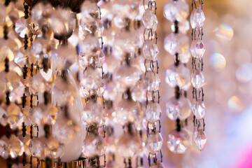 Hanging bead mobile Use a blur effect. and bokeh light effect