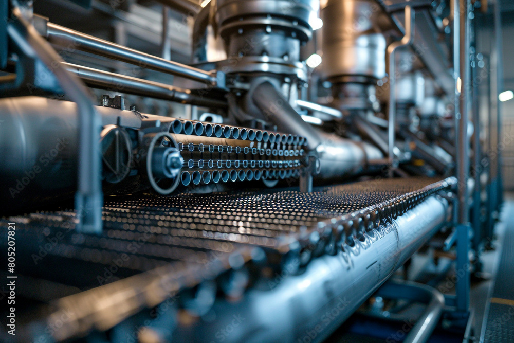 Aufkleber factory background of radiator manufacturing showcasing the steps in creating essential cooling syst