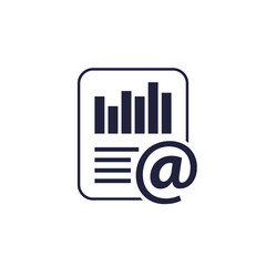 email marketing metrics, report icon