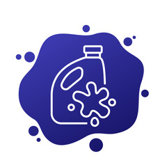 Stain remover line icon, vector