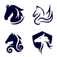 horse Logo design vector template. Animals Logotype concept icon