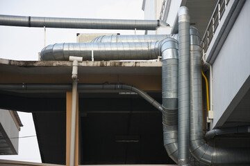 Large air conditioner ventilation ducts