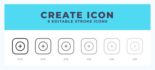 Create icon vector for web. And mobile app. Editable stroke outline icon.