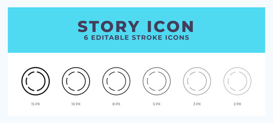 Story editable line icon. Vector illustration with different stroke.