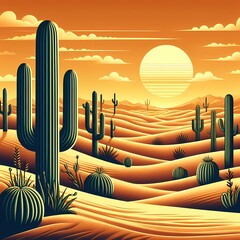 desert cactus illustration
