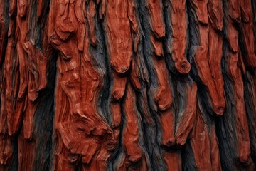 Grooved Redwood tree texture skin. Park plant. Generate Ai