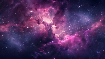 Deep purple and vivid pink hues dominate this stunning image of nebula clouds, hinting at the...