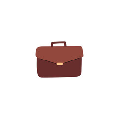 Vector illustration of an antique briefcase in cartoon style.